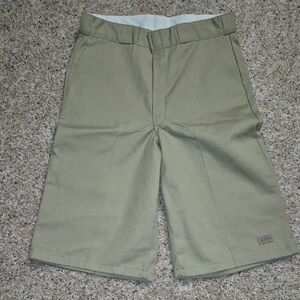 Dickies Men's Khaki Flat Front Shorts